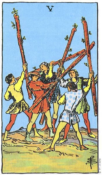 five of wands